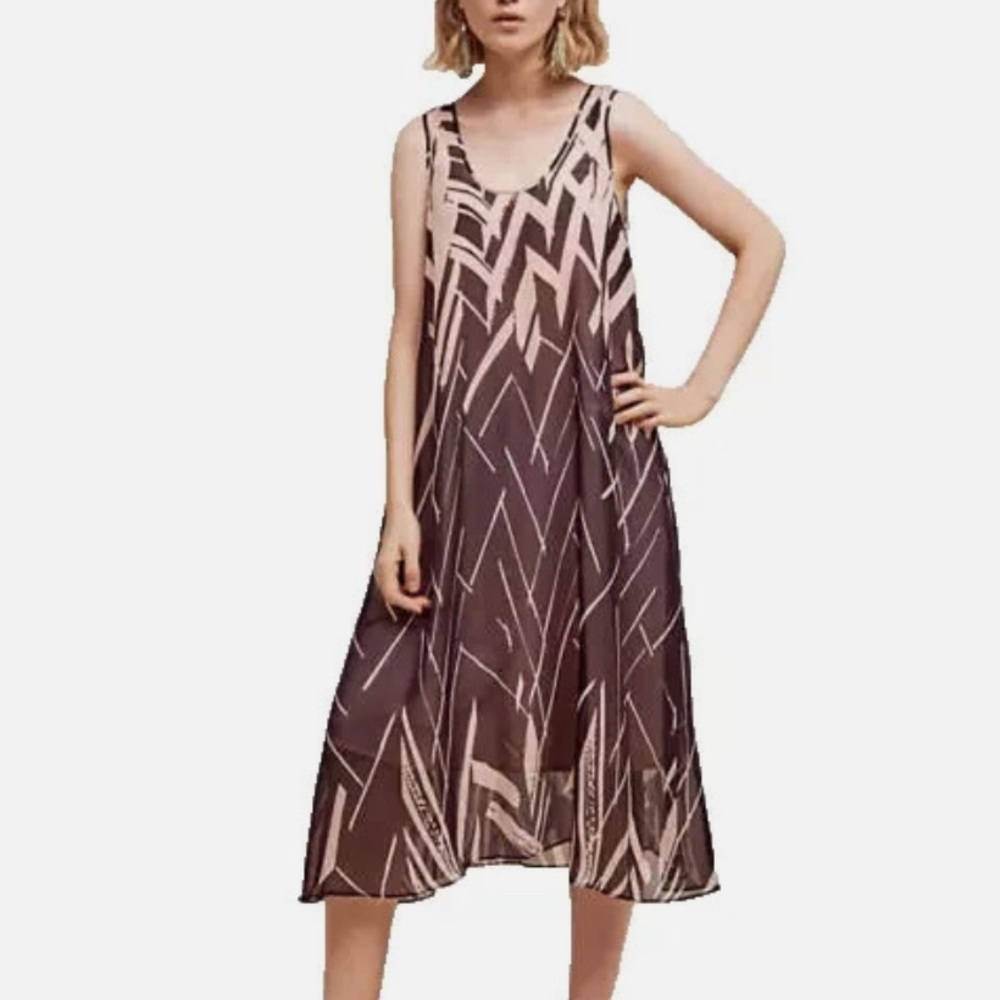 ANTHROPOLOGIE Floreat Silk Dress size small
